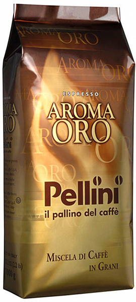 Кофе в зернах Pellini ORO 1 кг, вакуумная упаковка фото в онлайн-магазине Kofe-Da.ru